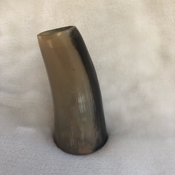 Hand Painted Steer Bull Cow Horn Cup - Mexican Indian - Picture 4 of 12